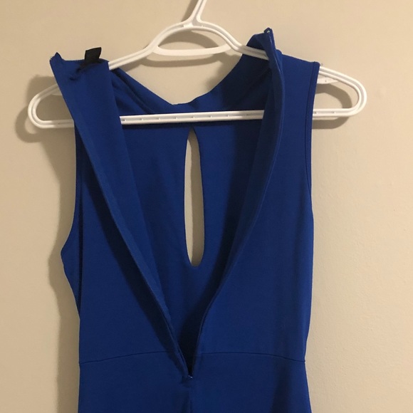 Revamped body con micro mini cobalt blue dress - Picture 5 of 8